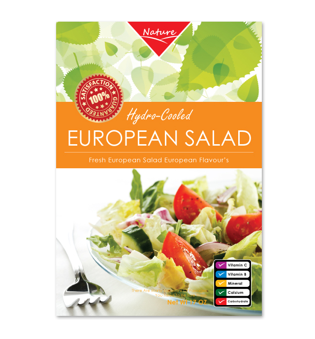 European Salad Label Template