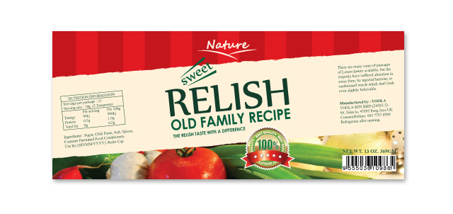 Sweet Relish Label Template
