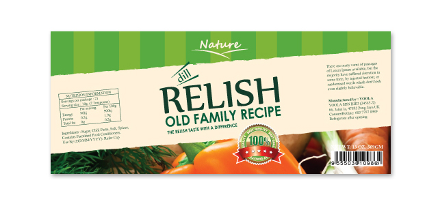 Dill Relish Label Template
