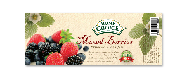 Mixed Berries Label Template