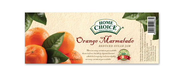 Orange Marmalade Jam Label Template