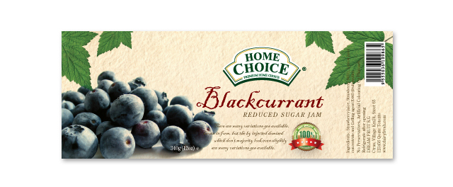 Blackcurrant Jam Label Template