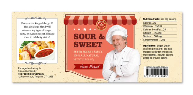 Sweet & Sour Sauce Label Template