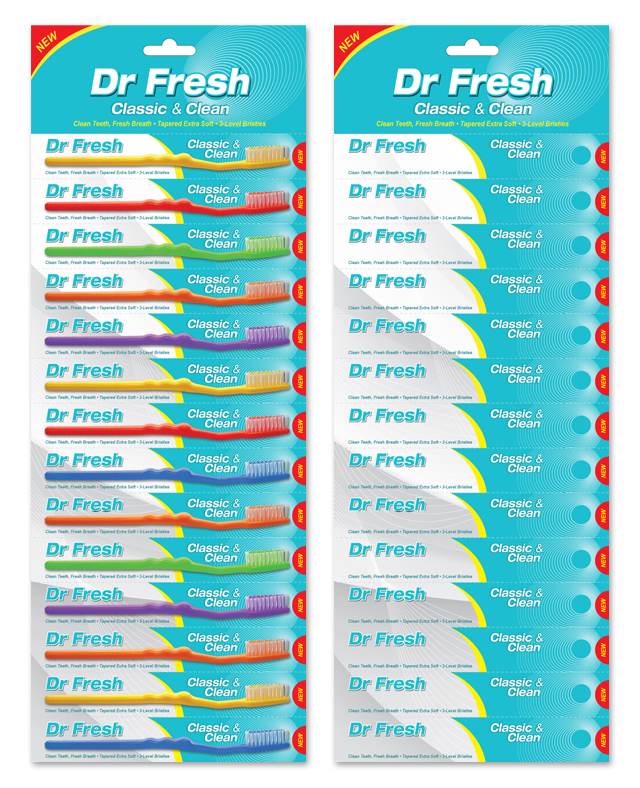 Toothbrush Hanging Card Packaging Template