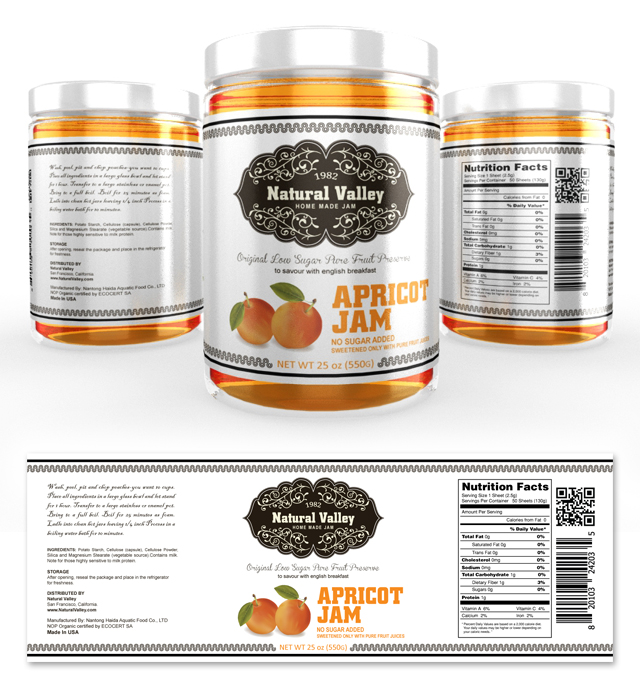 Apricot Jam Label Template