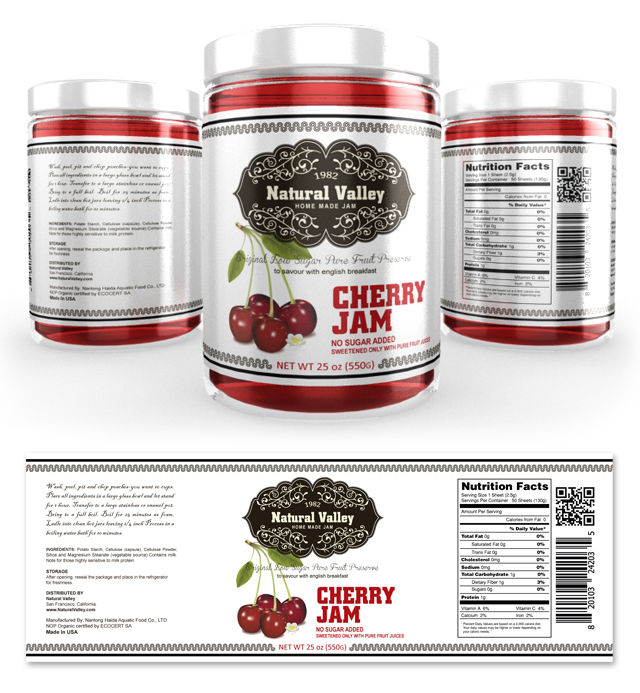 Cherry Jam Label Template