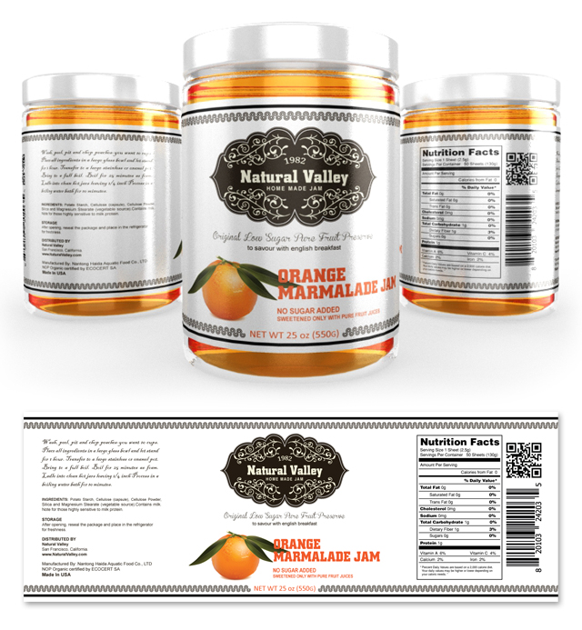 Orange Marmalade Jam Label Template