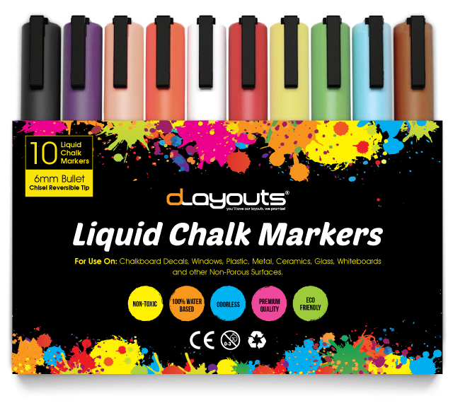 Liquid Chalk Markers Label Template