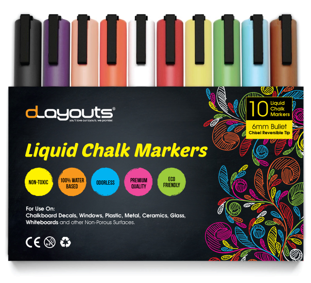 Liquid Chalk Markers Label Template