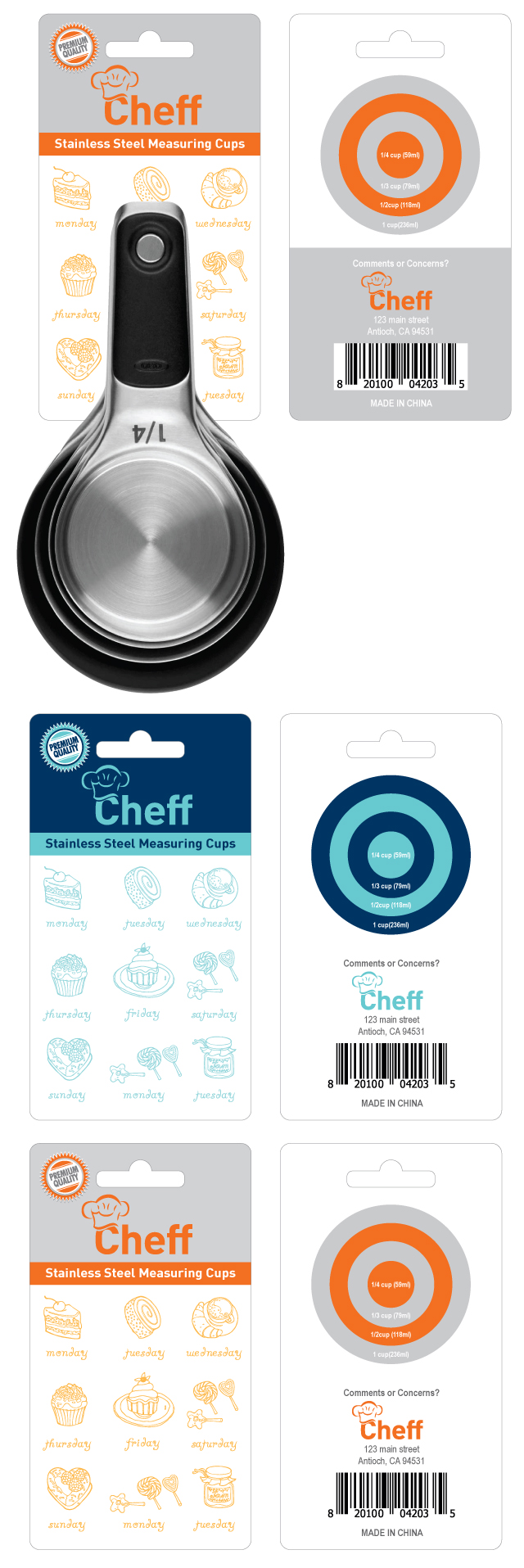 Stainless Steel Measuring Cups Label Template