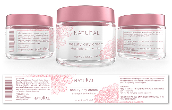 Beauty Facial Cream Label Template