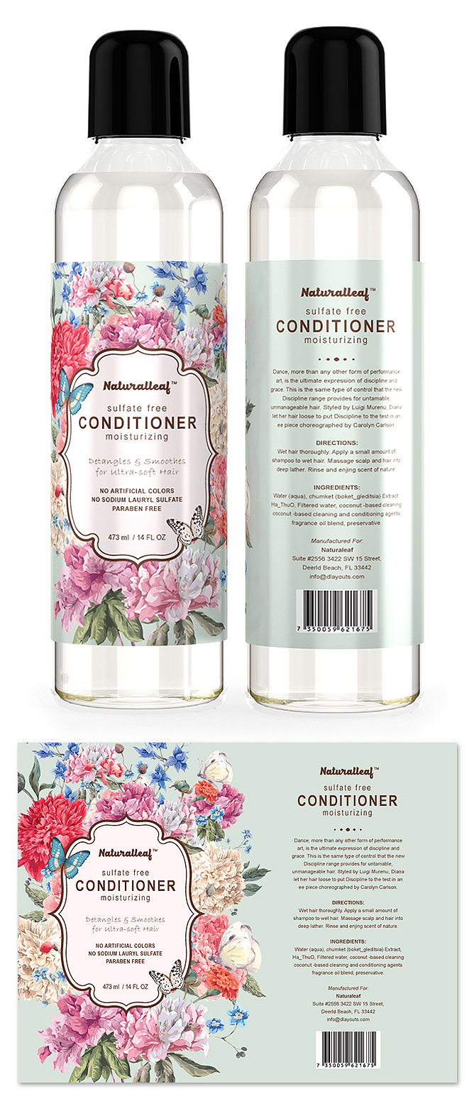 Hair Conditioner Label Template
