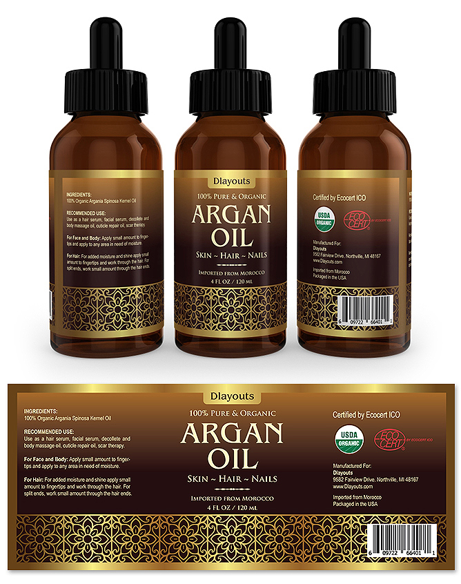 Argan Oil Label Template