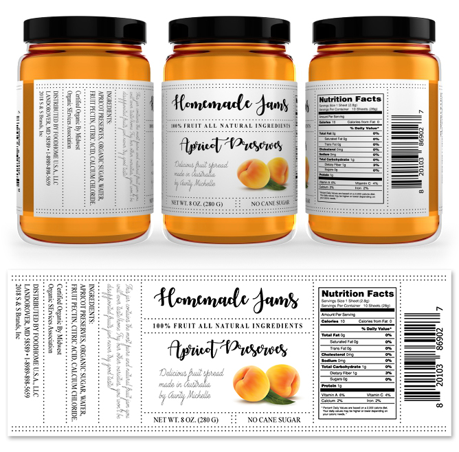 Apricot Jam Label Template