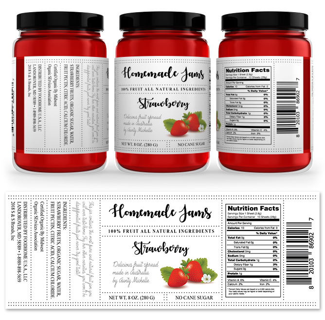 Strawberry Jam Label Template