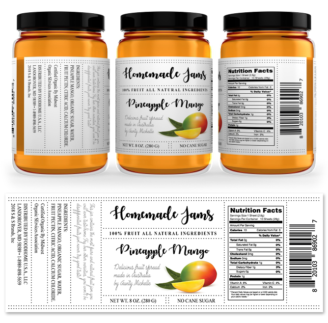 Mango Jam Label Template