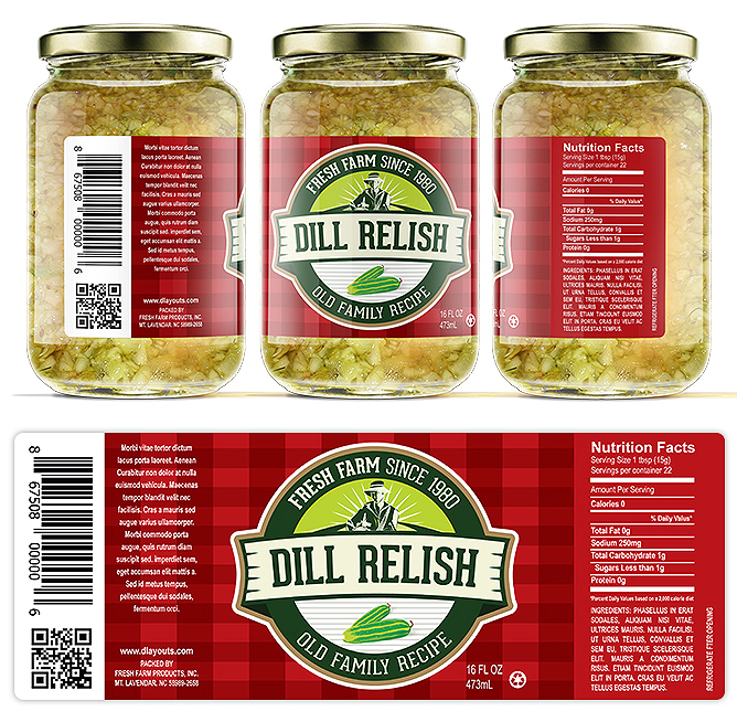 Dill Relish Label Template