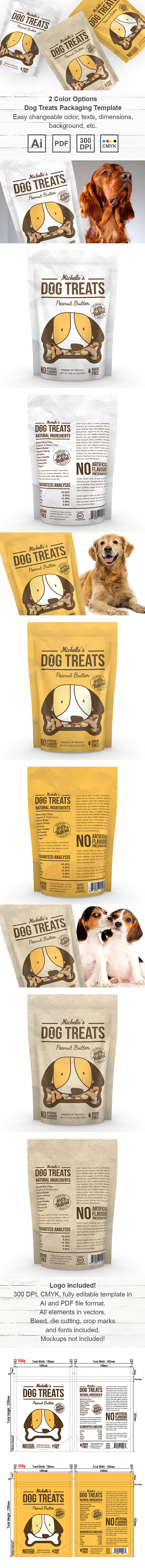 Dog Treats Packaging Template