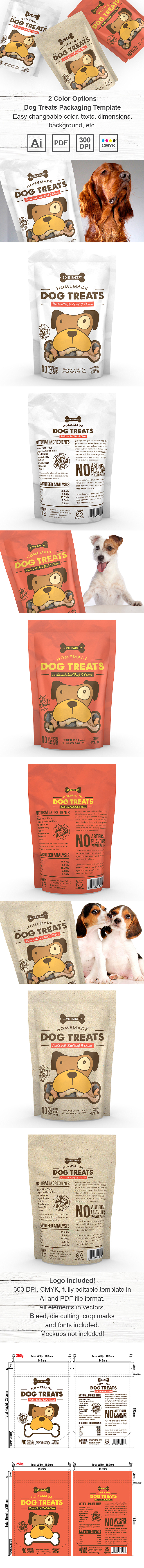 Dog Treats Packaging Template