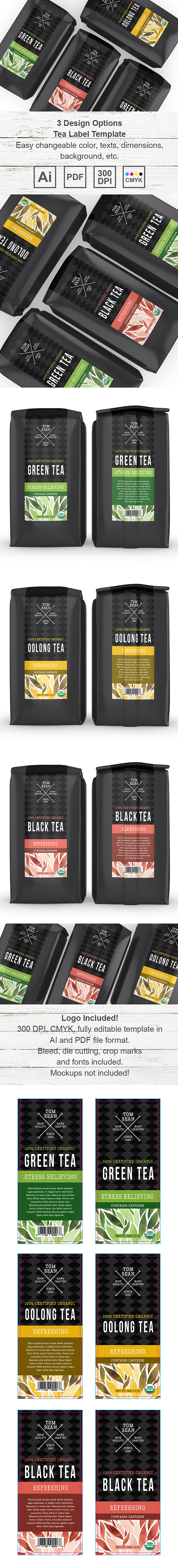 Tea Label Template