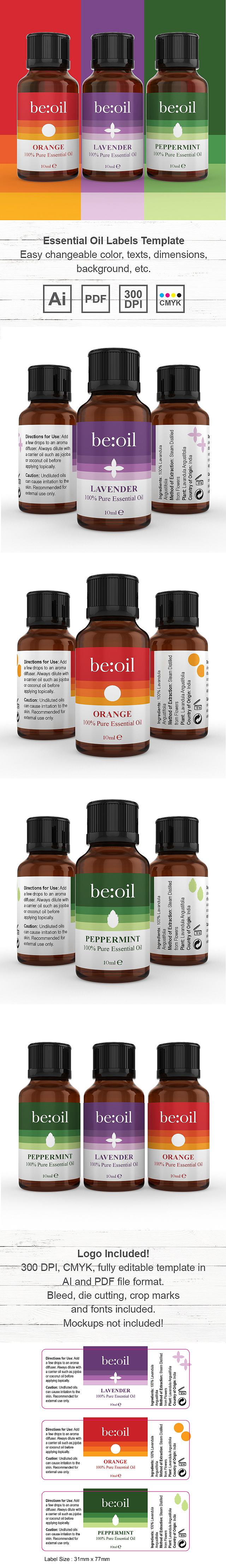 Essential Oil Labels Template