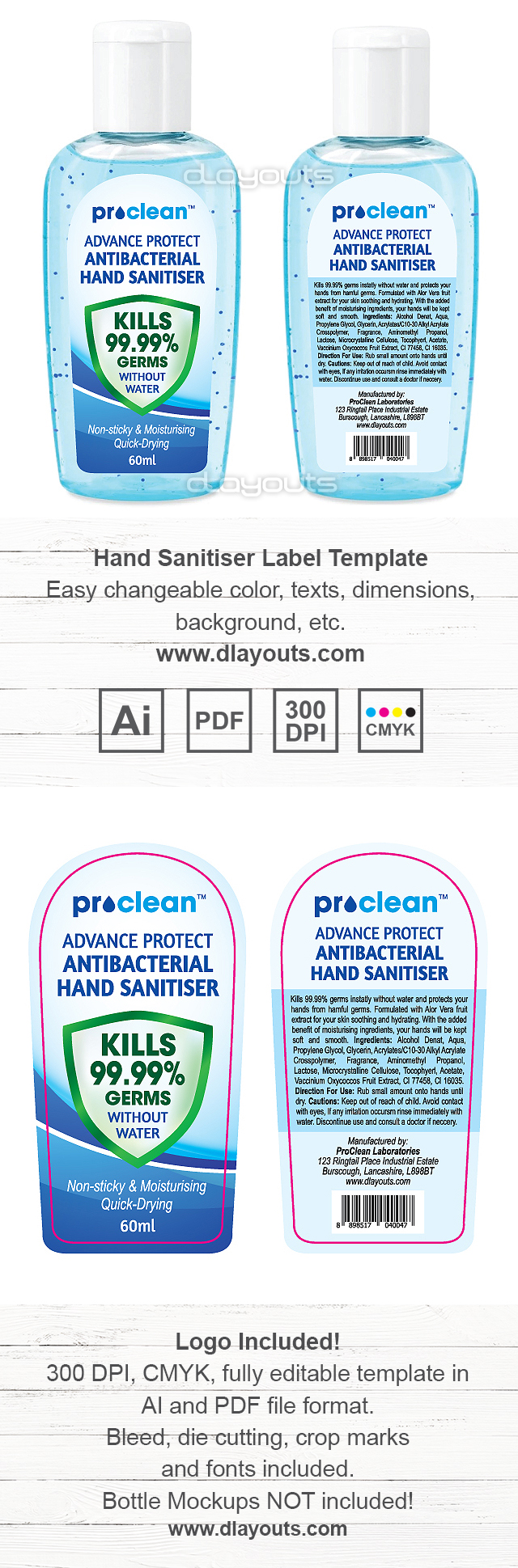 Hand Sanitizer Label Template