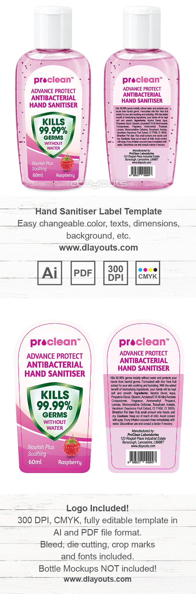 Hand Sanitizer Label Template Design For Hand Sanitizer Label Template