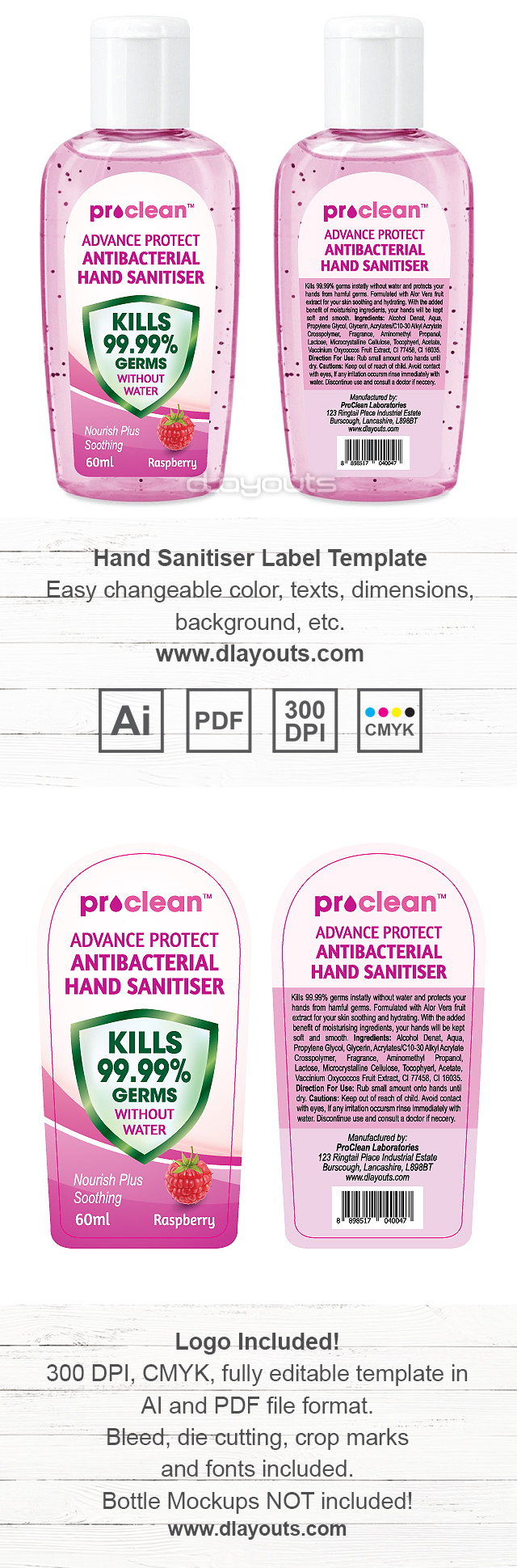 Hand Sanitizer Label Template