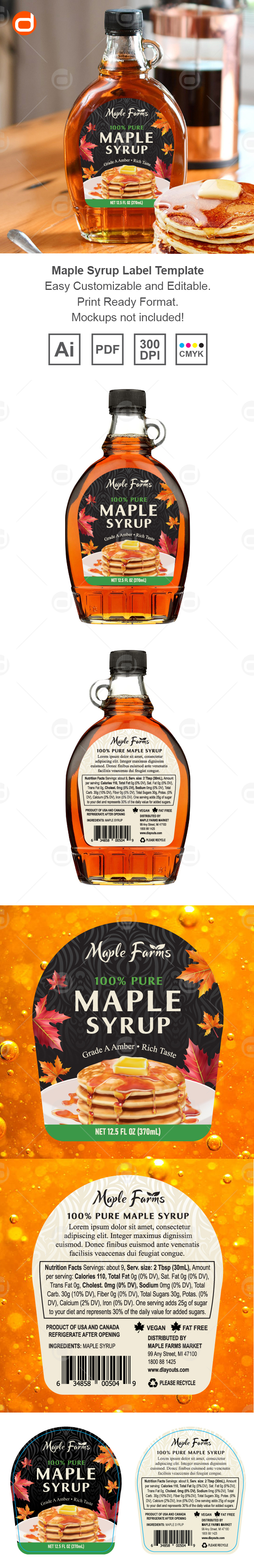 Maple Syrup Label Template