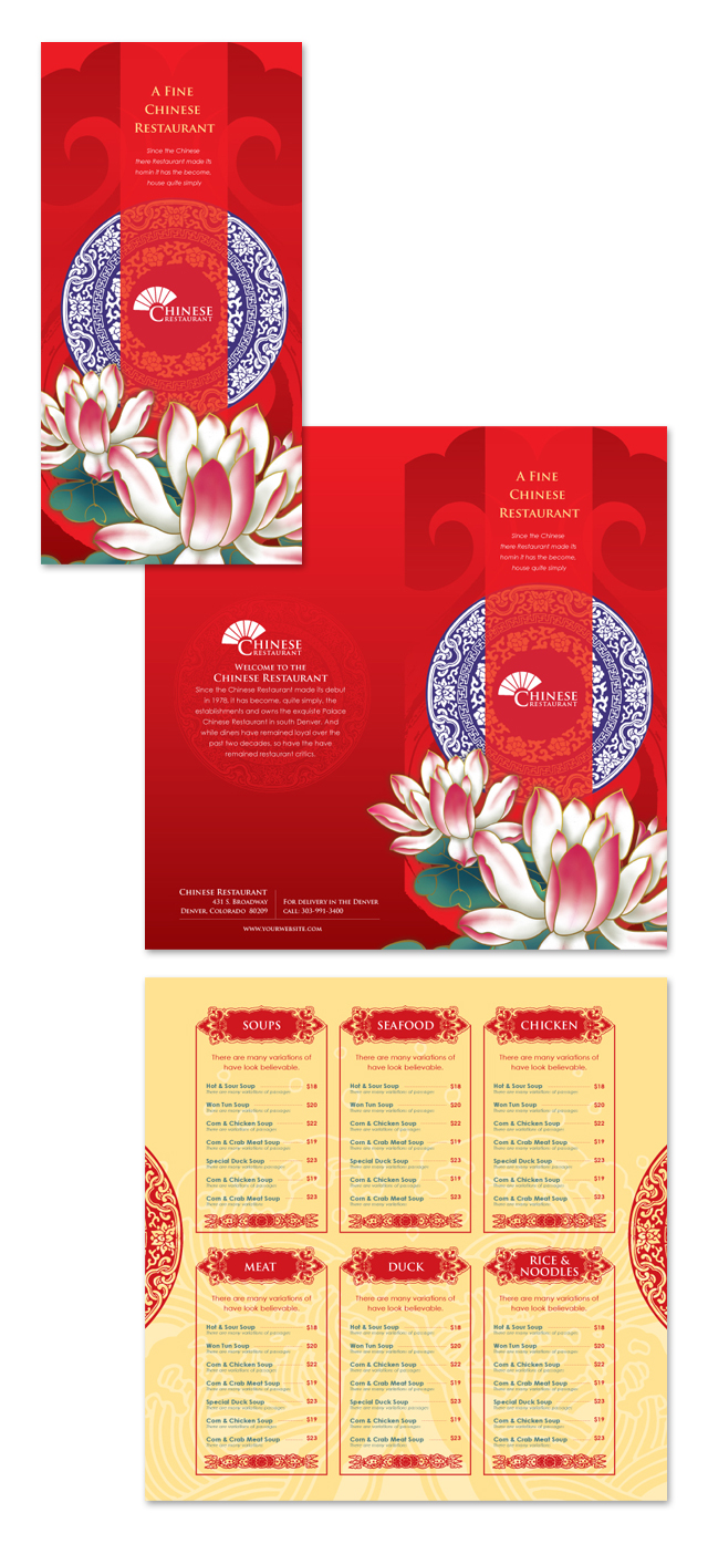 Chinese Restaurant Menu Template