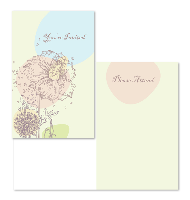 Occasion Invitation Note Card Template