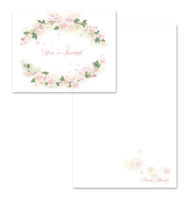 Tea Party Invitation Note Card Template