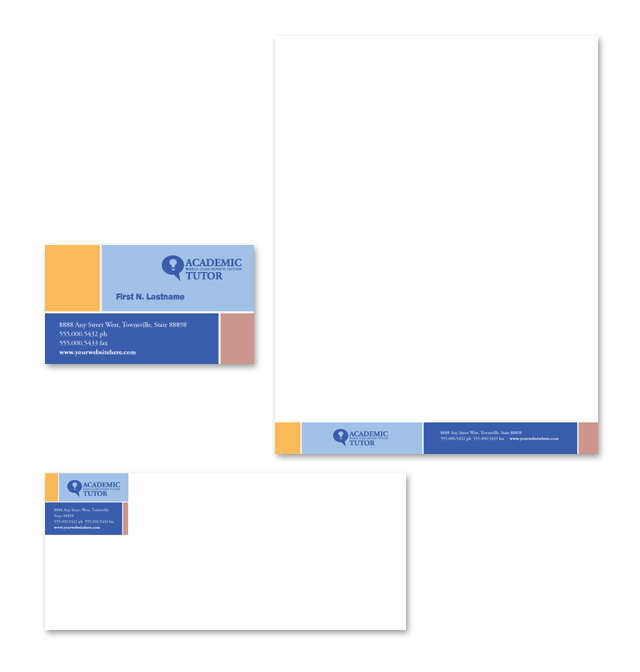 Academic Tutor & School Stationery Kits Template