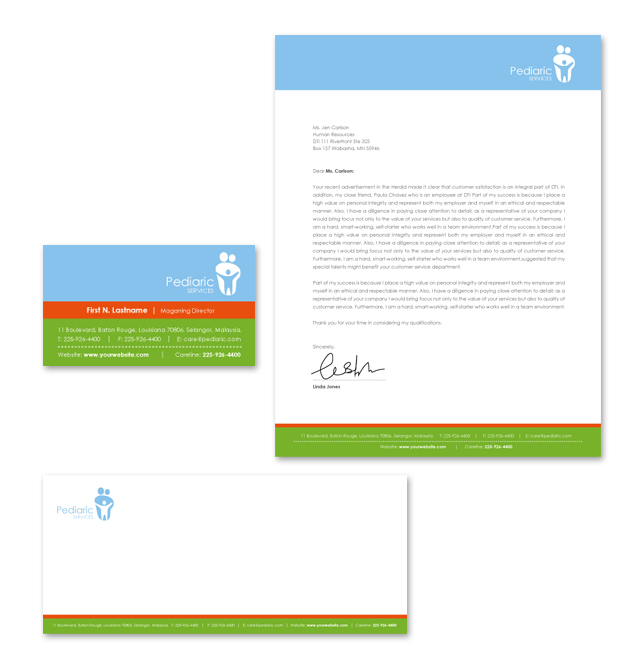 Pediatrician & Child Care Stationery Kits Template