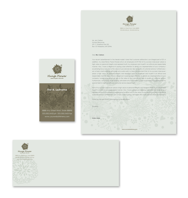 Gift & Florist Shop Stationery Kits Template