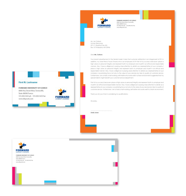 College & University Stationery Kits Template