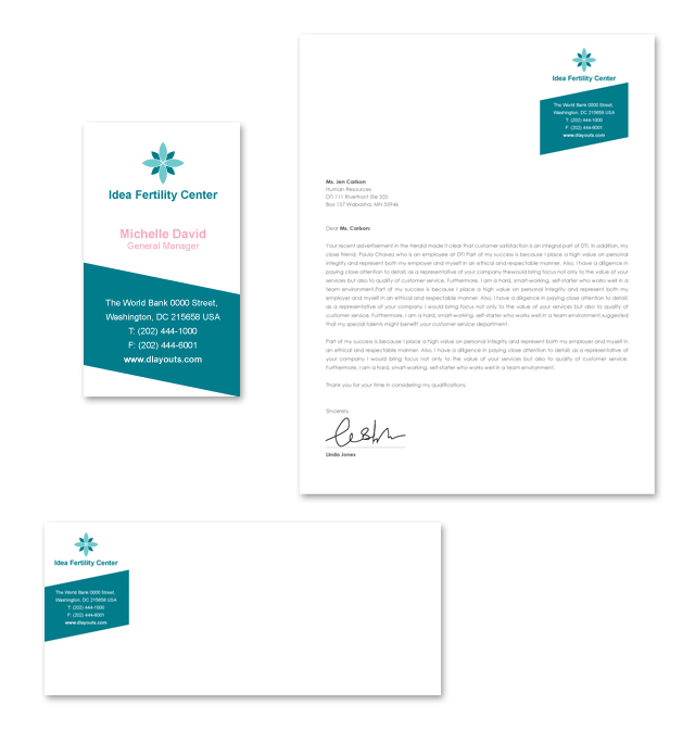 Fertility Hospital Stationery Kits Template