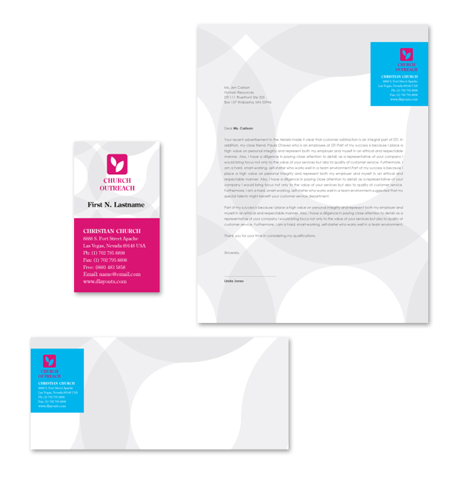 Church Outreach Stationery Kits Template