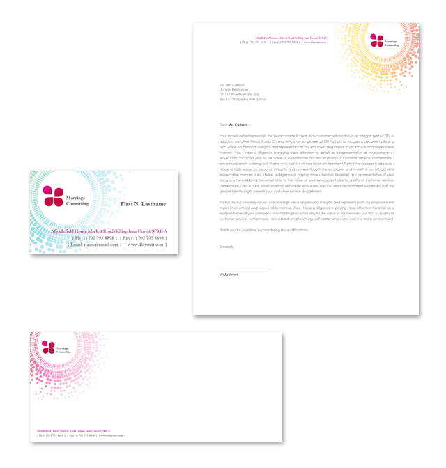 Marriage Counseling Stationery Kits Template