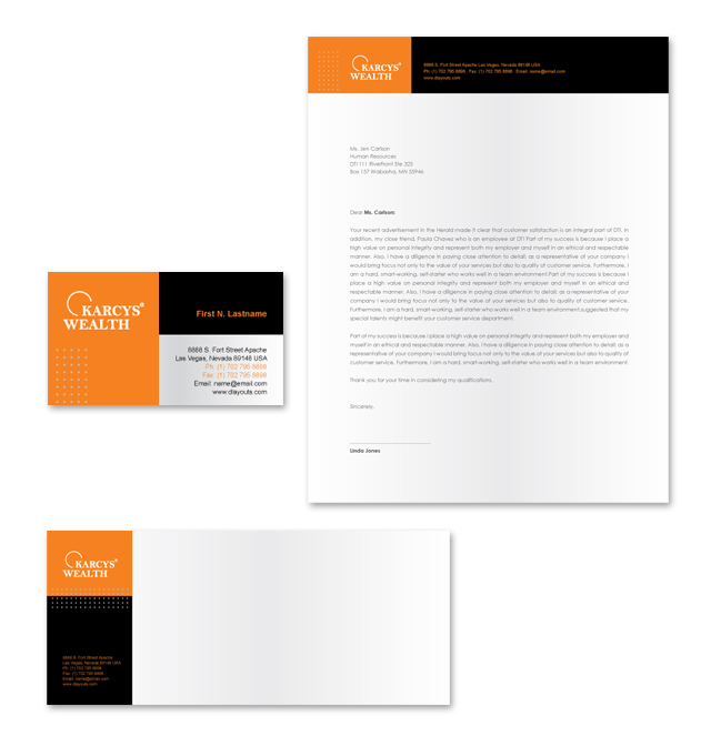 Wealth Management Services Stationery Kits Template