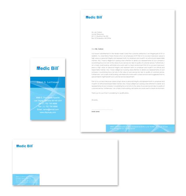 Medical Billing Services Stationery Kits Template