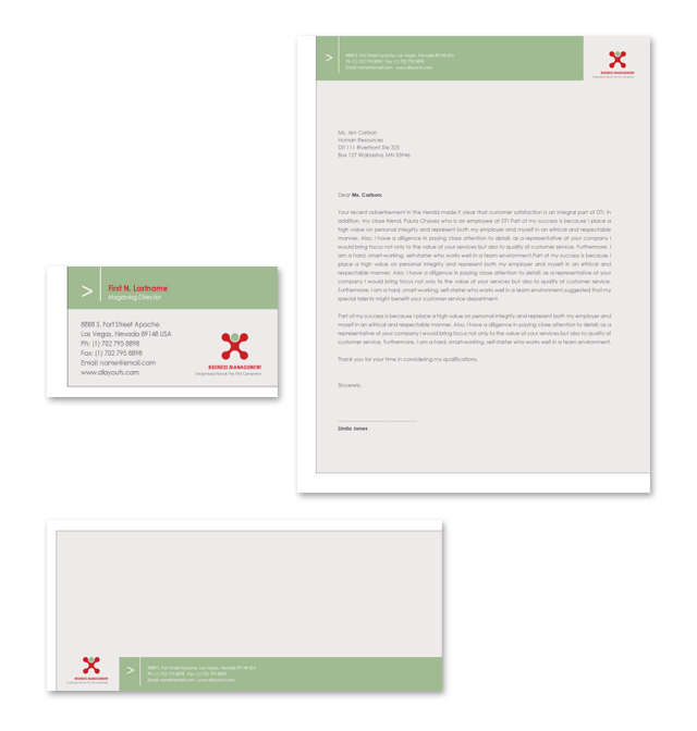 Business Management Stationery Kits Template
