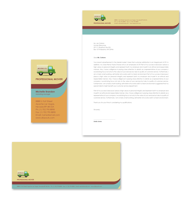 Moving Company Stationery Kits Template