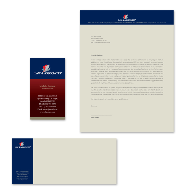 Lawyer & Law Firm Stationery Kits Template