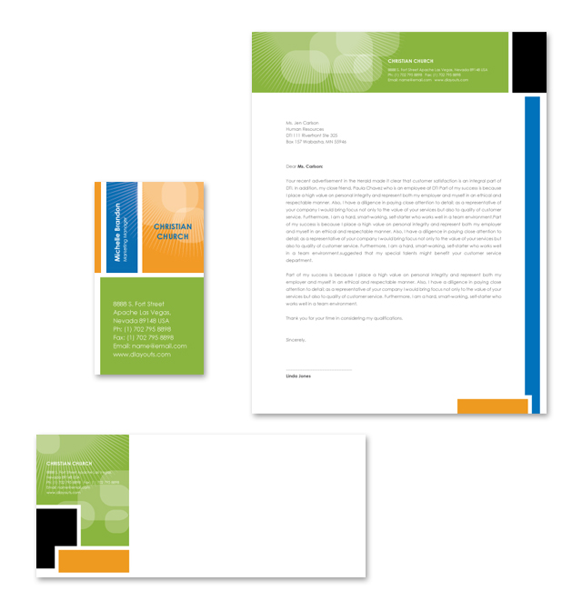 Christian Ministry Stationery Kits Template