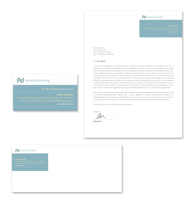 Estate Planning Stationery Kits Template