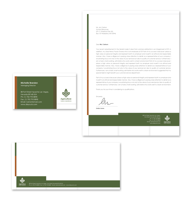 Farming & Agriculture Stationery Kits Template