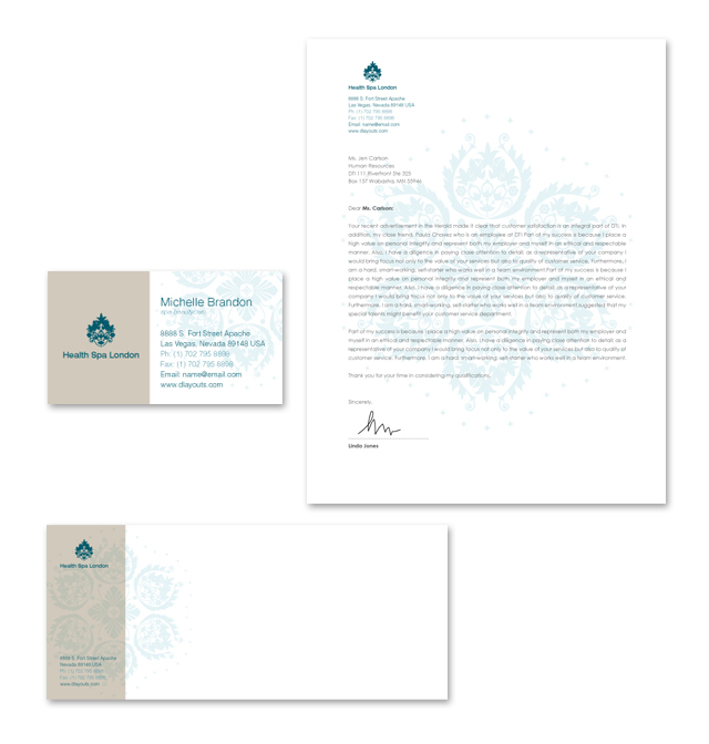 Beauty Salon Stationery Kits Template