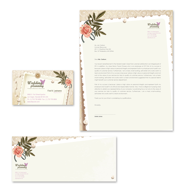 Wedding Planner Stationery Kits Template