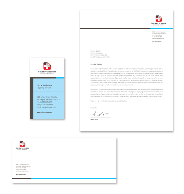 Nursing School Stationery Kits Template